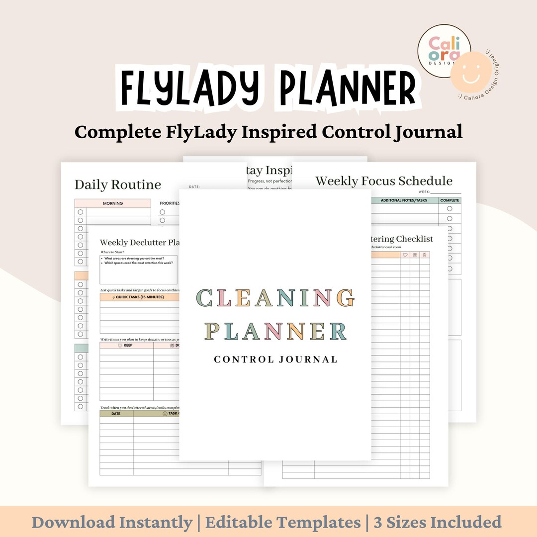 Fly Lady Cleaning Control Journal, Flylady Declutter Checklist for ...