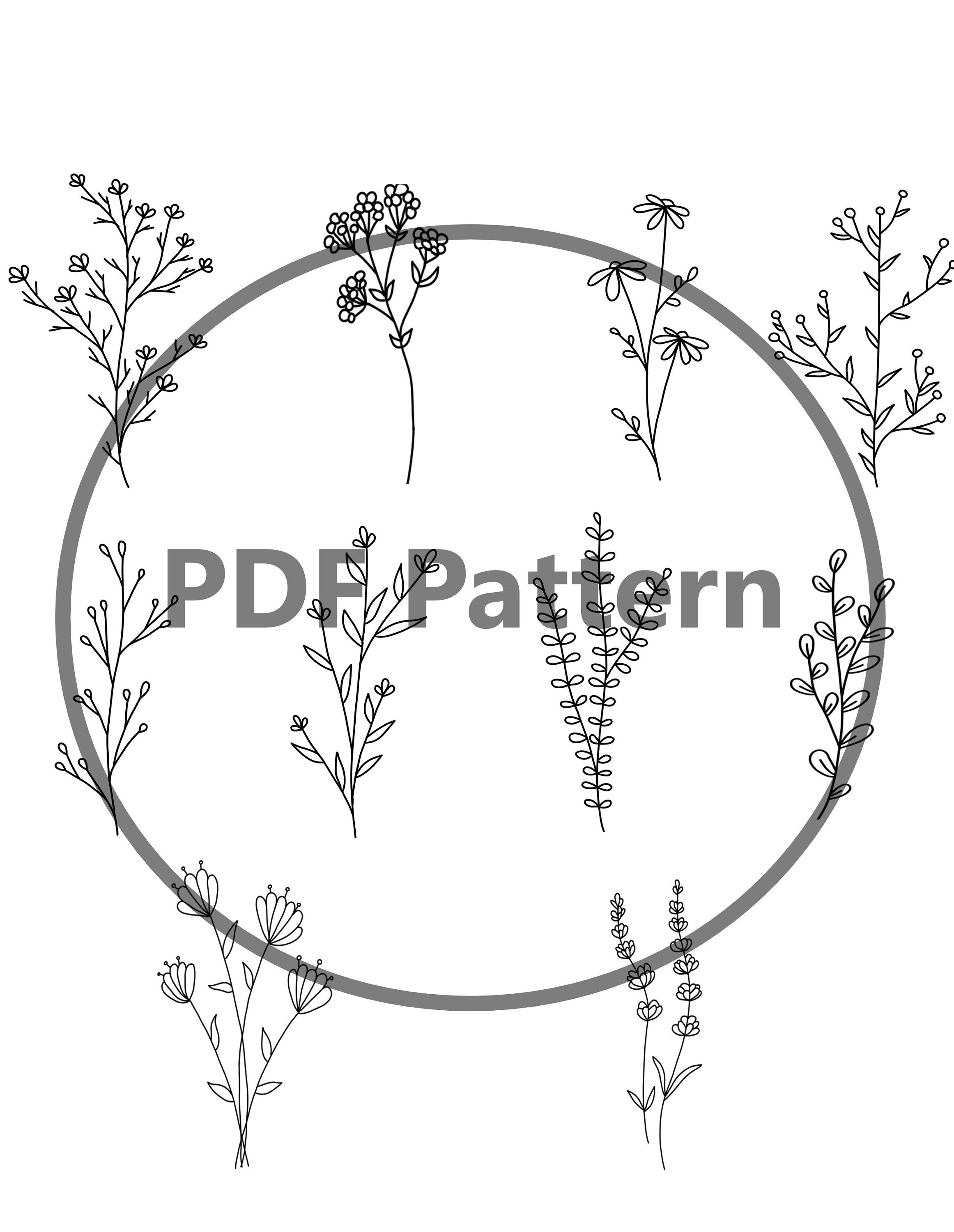 Wildflowers Embroidery PDF Pattern Hand Embroidery for - Etsy