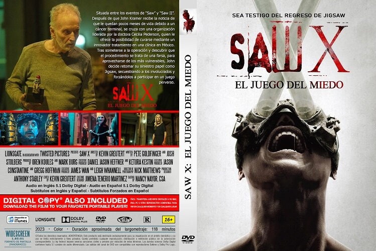 Carátula DVD Saw X 2023 Carátula BLU-RAY Saw X 2023 - Etsy España