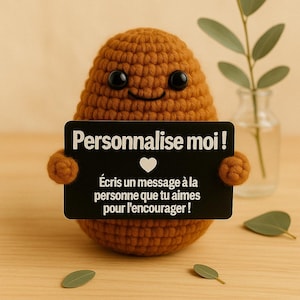 Mrs. or Mr. Potato Positive - Potato in French Customizable - Funny Gift - Customizable Gift - Handmade