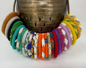 Nepalese glazen kralenarmband [Beperkte voorraad] [Flash PROMO] [Handgemaakt in Nepal] - Geluksbrenger, Moederdagcadeau