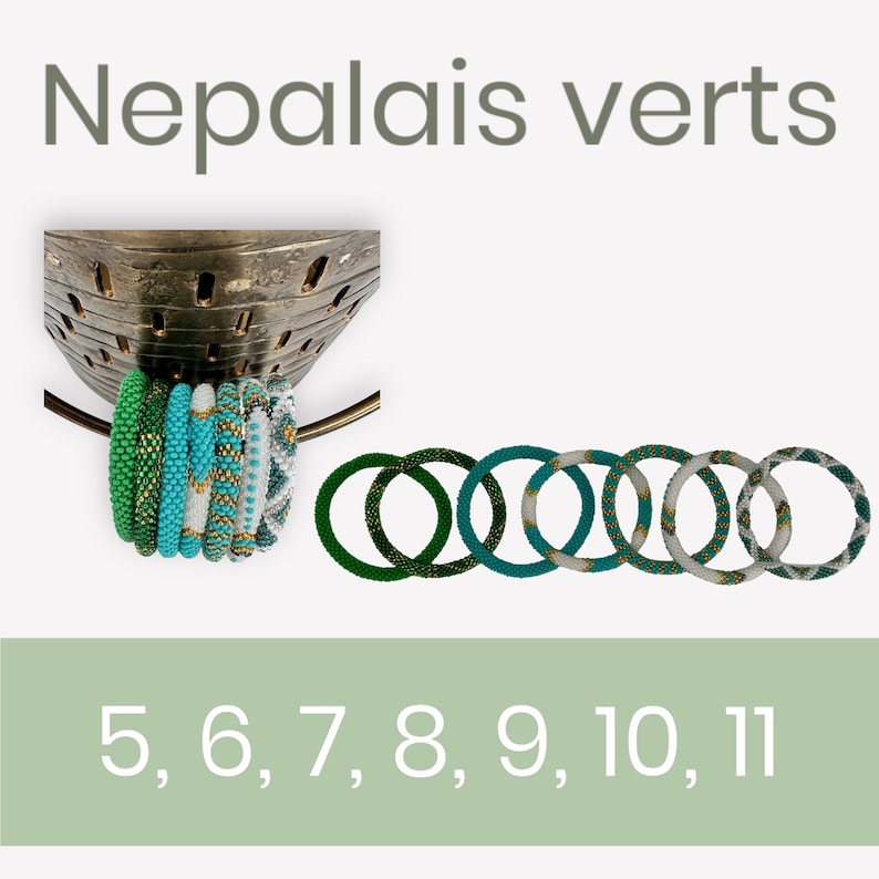 Bracelet népalais en perles de verre Stock limité PROMO flash Fabriqués à la main au Népal Porte bonheur, Cadeau de fête des mères image 3