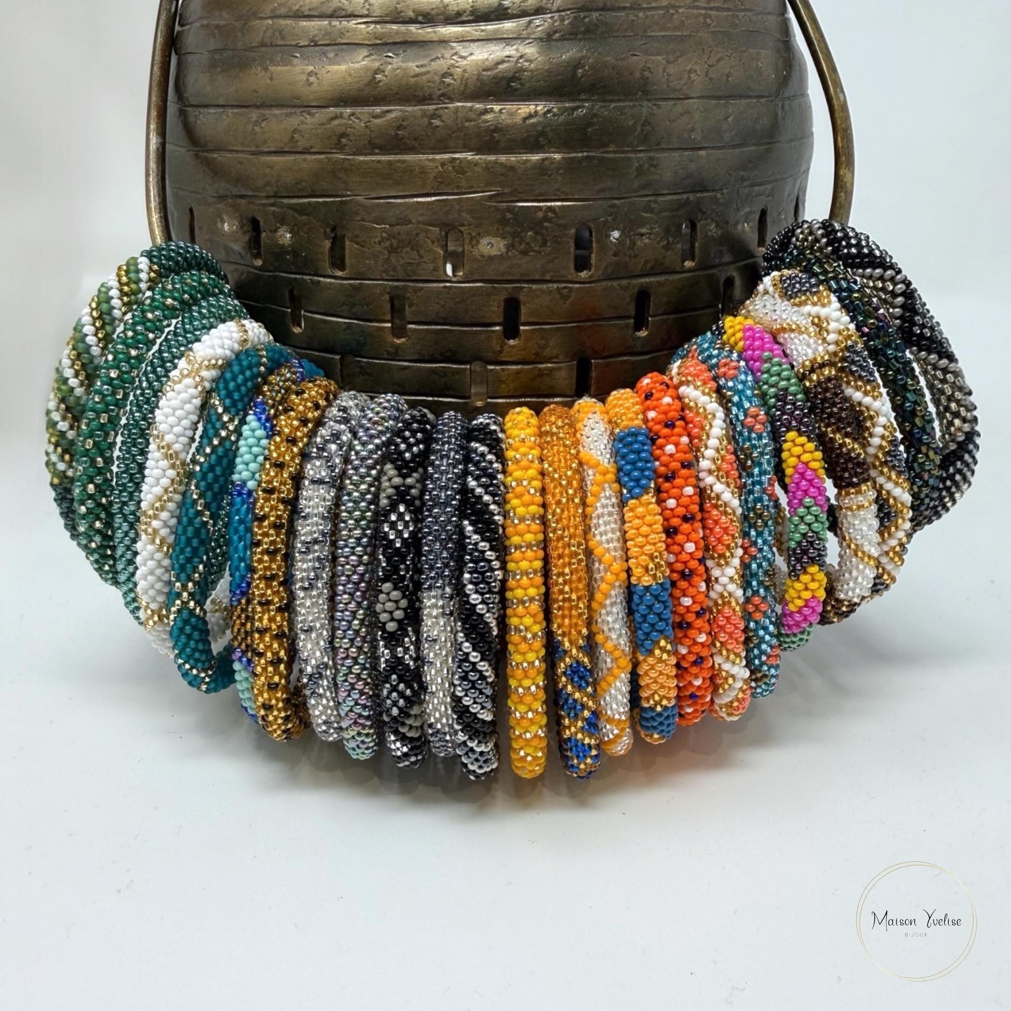 Braccialetti Elastici Donna In Pietra Naturale E Legno – Gioielli Regalo Fai Da Te – Taglia Unica 17,8 Cm