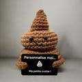 Positive Poop in French - Positive Poo - Original Gift - Fun Gift - Crocheted and Handmade - Customizable product logo