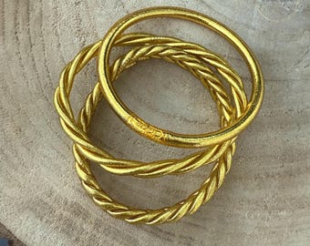 Lot de 3 Joncs Bouddhistes Authentique de Thaïlande  – Avec Mantra : Chance - Amour - Fortune. Fête des mères