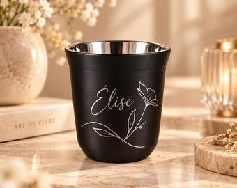 Tasse Expresso 80 ml Gravée sur Mesure – Création IA avec Votre Message – Cadeau Personnalisé en 10 Couleurs