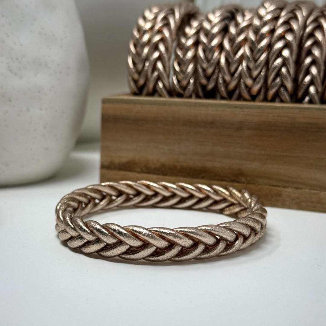 The Must-have Braided Buddhist Bangle Premium Kumlai Champagne From ...