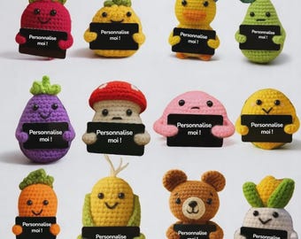14 Customizable Crochet Plush Toys – Original Gift – Emotional Support – Crocheted & Handmade – Sold Individually