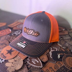 OnlyDeer Hunting Hat | Hunting Hat | Fathers Day Hat | Tik Tok Hat | Leather Patch Hat | Leatherette | Trucker Hat | Gift for Husband