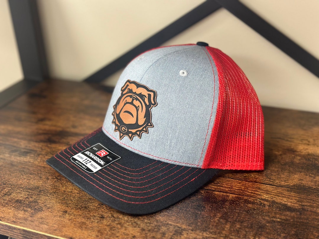 Georgia Bulldogs Logo Hat Leather Patch Hat Bulldogs Hat