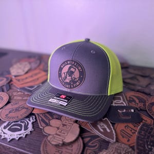 Walk With A Limp Weld Like A Pimp Hat | Welder Hat | Blue Collar Hat | Leather Patch Hat | Leatherette | Trucker Hat | Beanie