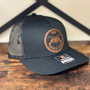 Custom Business Logo Patch Hat | Leather Patch Hat | Small Business Hat | Custom Trucker Hat