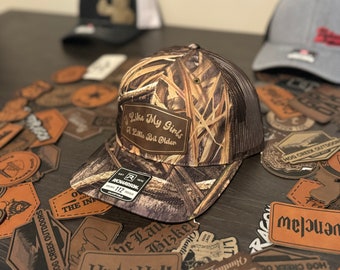 I Like My Girls A Little Bit Older Hat | Leatherette Patch | Engraved Leatherette Patches |  Hat