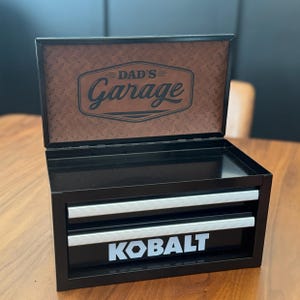 Personalisierte Papa Kobalt Mini-Werkzeugkasten | Vatertags Geschenk | Personalisierte Mini-Werkzeugkiste