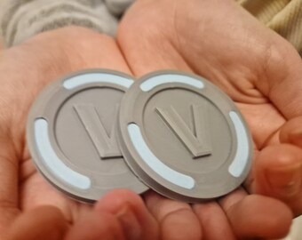 V Bucks 3D Printed Coin V buck game currency