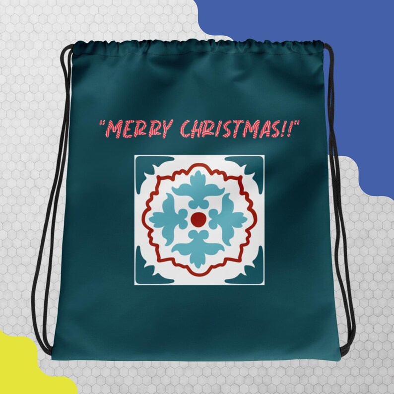 Drawstring Christmas Bag Etsy