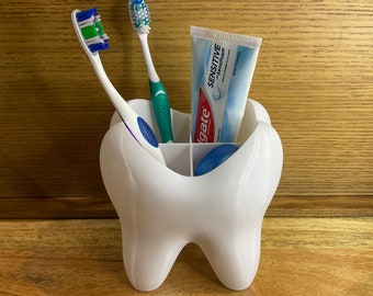 Mega Molar Toothbrush Holder - 4 Cavities Family Sized Bathroom Organiser Large