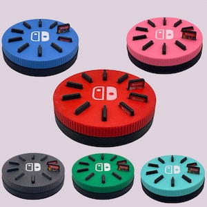 Nintendo-spelcassettecarrousel voor maximaal 10 spellen (Nintendo Switch) Spelhouder Dispenser Displaystandaard Roterende gaminggamers Bureau-organizer