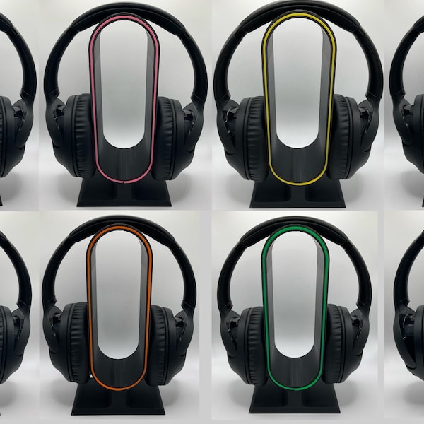 Support casque/casque ovale creux - Moderne simpliste - DJ gaming - Cadeau pour gamers et DJ - Multicolore - Haute qualité