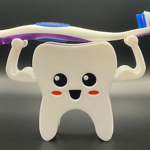 Joli porte-brosse à dents pour bébé - Support pour accessoires de lavabo de salle de bain, présentoir de rangement pour enfants/adultes, famille multicolore moderne