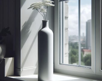 Minimalist PLA Plastic Vase – Modern Home Decor, Simplistic Design