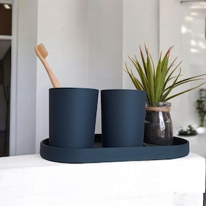 Dualer elektrischer Zahnbürstenhalter - Badezimmer-Caddy -Aufbewahrungs-Multifunktions-Organizer - Modern - Minimalist - Home Badezimmer Decor - Zahnpasta