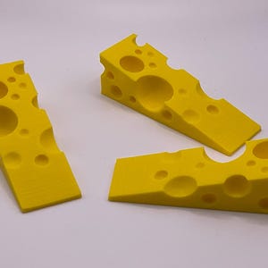 1 butoir de porte fantaisie - Fun - Butoir de porte en coin à fromage pour bureau décoratif - Vallée du Chedar - Mignon - Lieu de travail de bureau - Drôle de fromage
