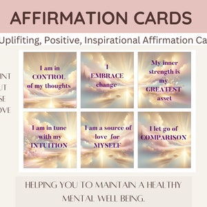 Loi de l'attraction | tableau de visualisation | imprimables | cartes d'inspiration | cartes pleine conscience | messages inspirants | cartes positives | amour