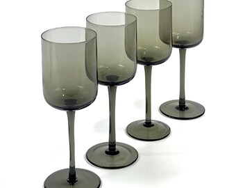 Gray Green Wine Glasses - Set of 4