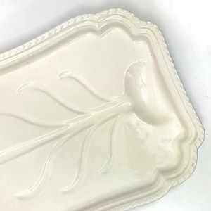 Oversized Rectangular Cream Ceramic Serving Platter