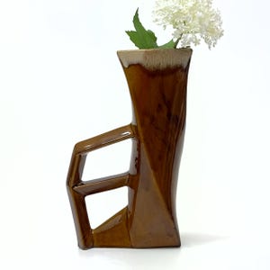 Modernist Style Artisanal Drip Glaze Vase by Anna Van Briggle, Signed