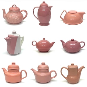Assorted Pink Vintage Teapots