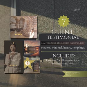 Testimonial Stories, Social Media Vorlagen für Immobln, Testimonial-Vorlage für Kunden, Instagram-Vorlagen, Kundenbewertung-Vorlage