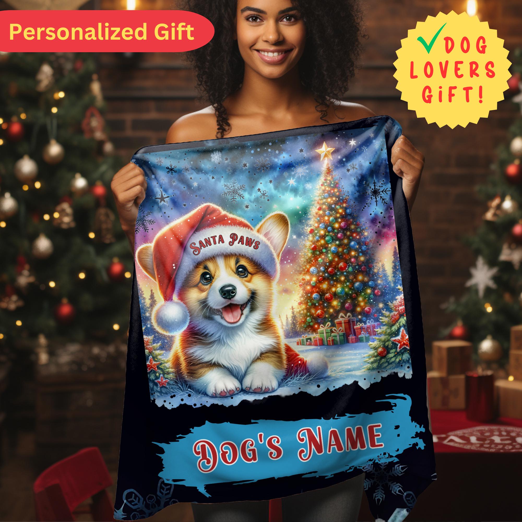 Christmas Corgi Blanket Etsy