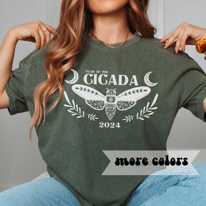 Comfort Colors® Cicada Shirt, Year of the Cicada Shirt, 2024 Cicada Shirt, Boho Cicada Shirt, Boho Insect Shirt