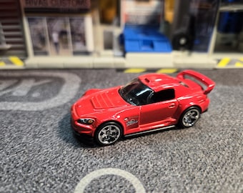 Honda S2000 rojo personalizado Hot Wheels – Llantas cromadas, neumáticos Real Rider