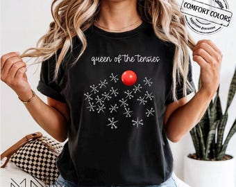 Comfort Colors ‘Jacks’ T-Shirt: Nostalgic Vintage Retro 1950s Game inspired Queen of Tensies Shirt
