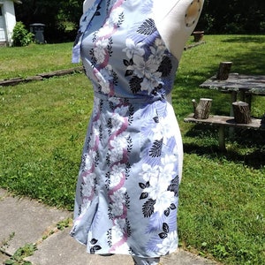 Vintage Tropical Print Cotton Halter Playsuit with Head Wrap