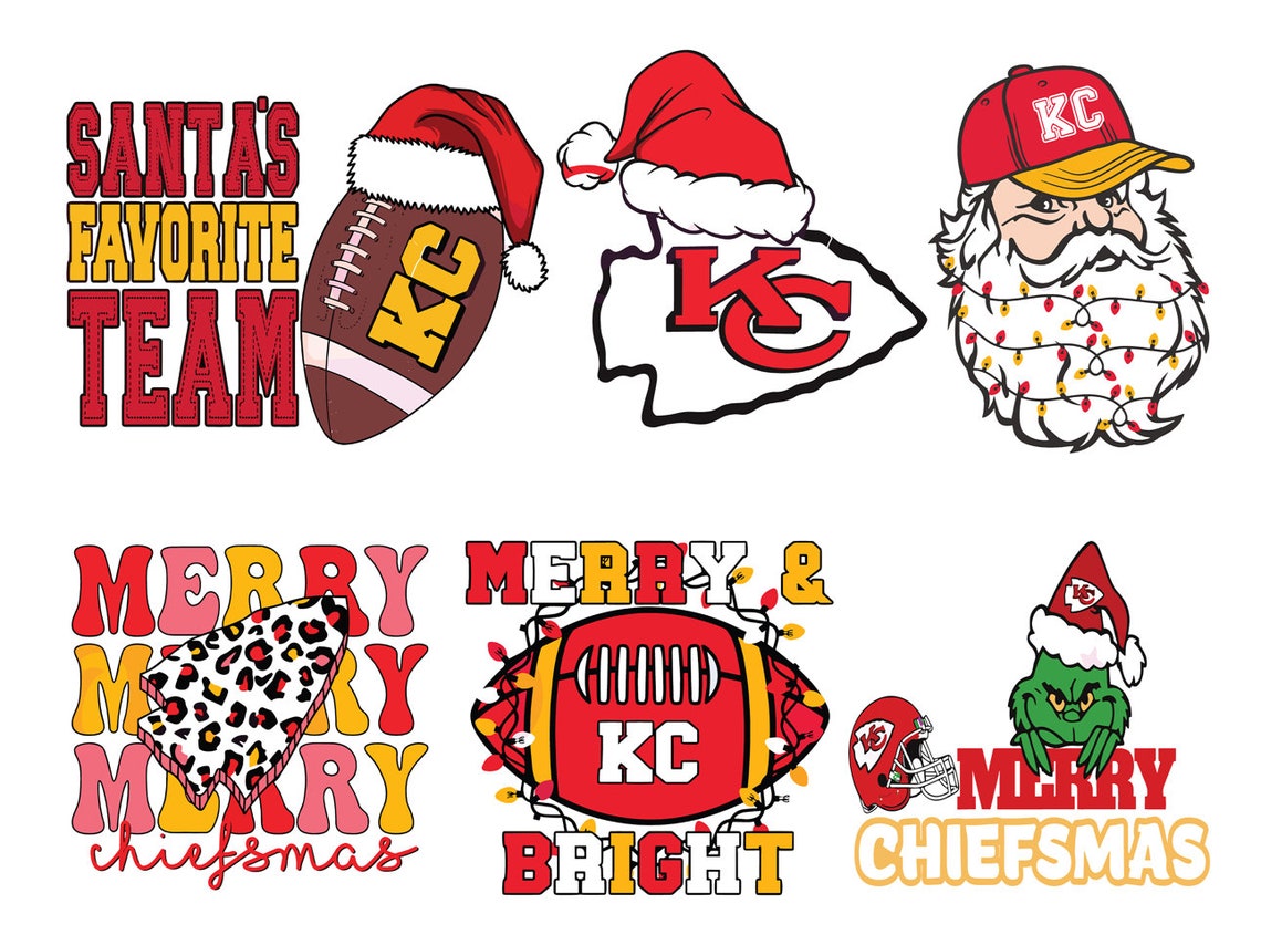 Kansas City Football Christmas Png, Merry Chiefsmas Png, Christmas
