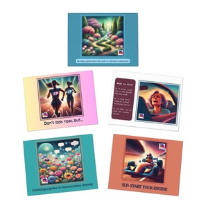 Tarjetas de felicitación SLP: Juego de 2 estilos de ensueño (paquete de 5)