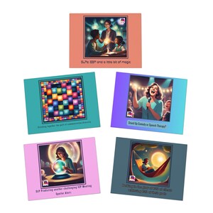 SLP Greeting Cards: Set 4 Dreamy Style  (5-Pack)