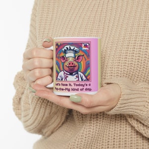 Tazza in ceramica "Pop the Pig" in stile psichedelico SLP 11 once.