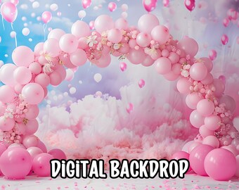 Fondo digital, Fondo de maternidad rosa para edición de fotos, hermoso fondo de color claro, superposición de fotos de baby shower 300 DPI, PNG