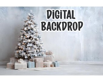 Fondo digital, decoración navideña clásica para edición de fotos navideñas, fondo acogedor minimalista para temporada navideña, PNG, 300 DPI