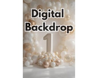 Fondo digital, fondo de cumpleaños infantil para edición de fotos, fondo de color beige, fondo de fiesta infantil, fondo de celebración 300 DPI PNG