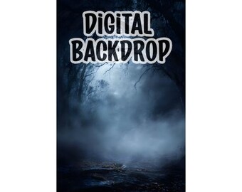 Fondo digital de habitación oscura y brumosa: Edición de fotos minimalista (PNG de 300 DPI)