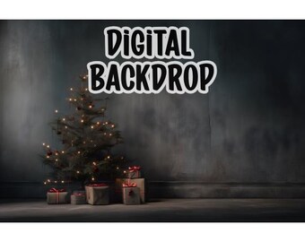 Fondo digital, decoración navideña clásica para edición de fotos navideñas, fondo acogedor minimalista para temporada navideña, PNG, 300 DPI