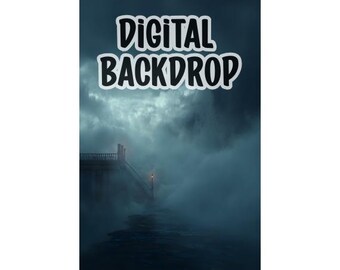 Fondo fotográfico con niebla oscura: fondo digital místico (PNG de 300 ppp)