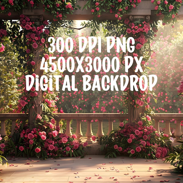 Digital backdrop, floral wedding Background for photo editing, beautiful nature background, pink flower backdrop, photo overlay 300 DPI, PNG