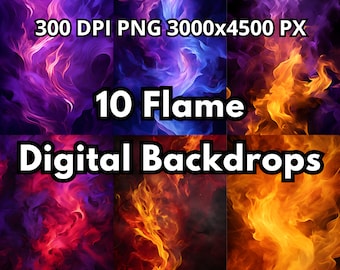 Fondo digital, fondos de llamas coloridas, superposiciones de retratos, fondos de superposición de personas, fondos digitales para retratos, 300 DPI, PNG